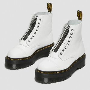 Dr. Martens White Nappa Boots